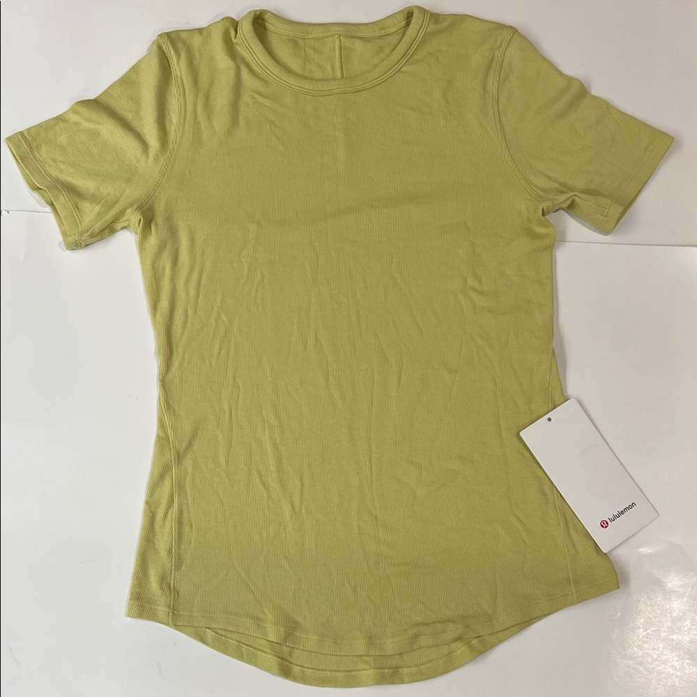 Lululemon Women's Yellow T-Shirt in size medium